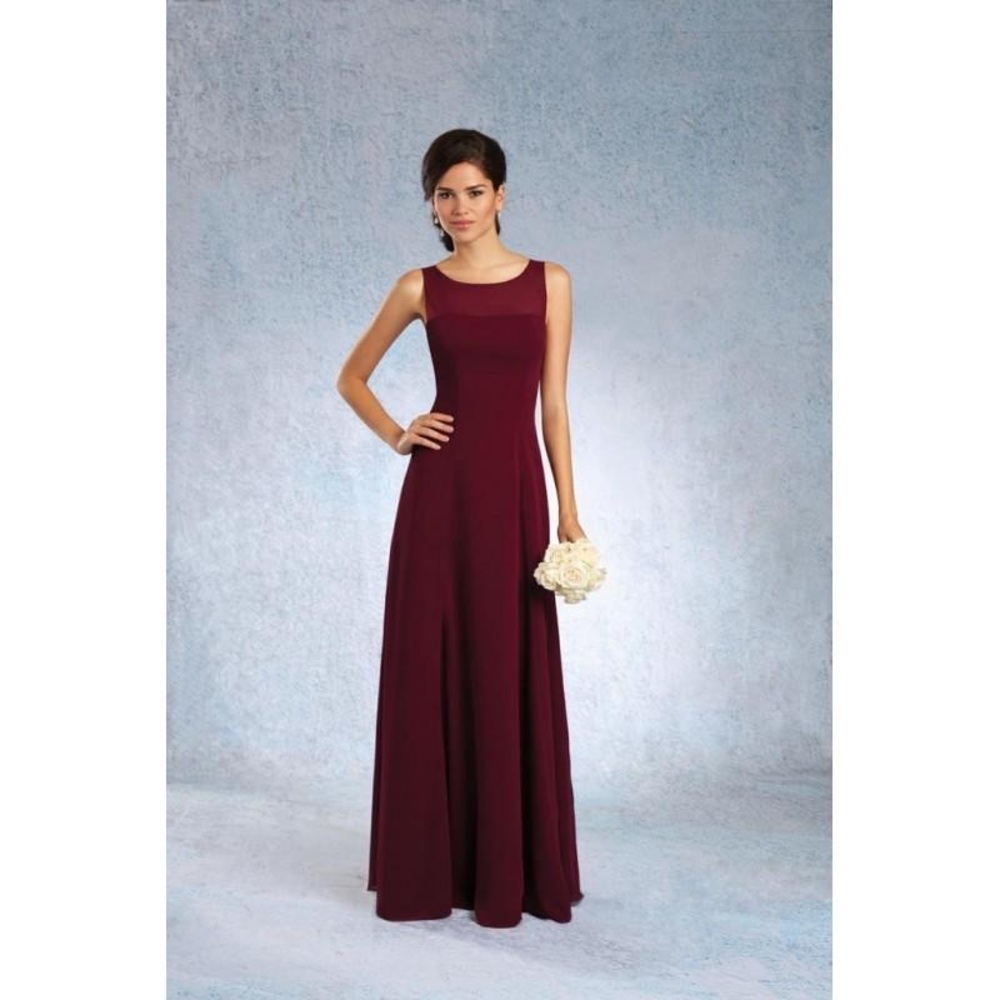 Alfred Angelo Sleeveless Yoke Gown Size 16, Berry
